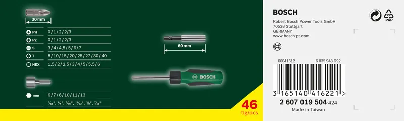 Bosch 46-teiliges Schraubendreher-Set Pic_3