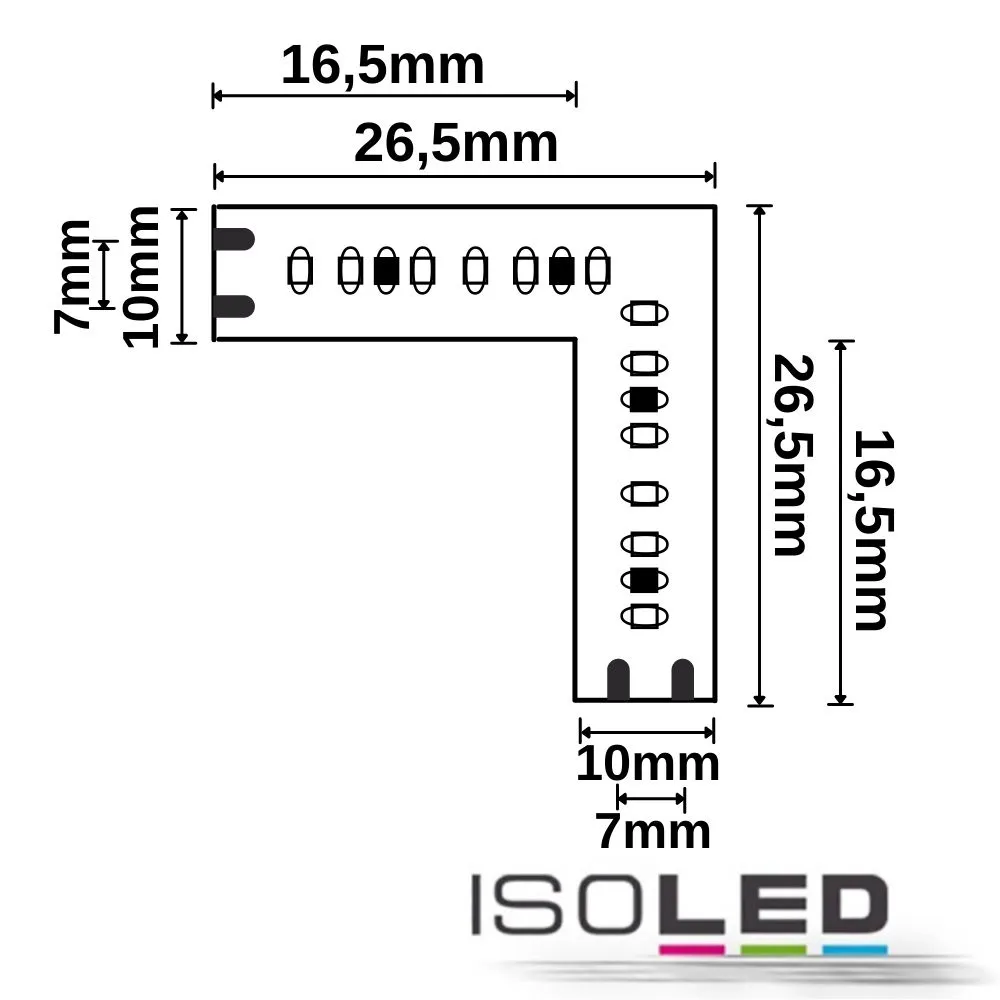 ISOLED Eckverbindung leuchtend 1W Pic_1