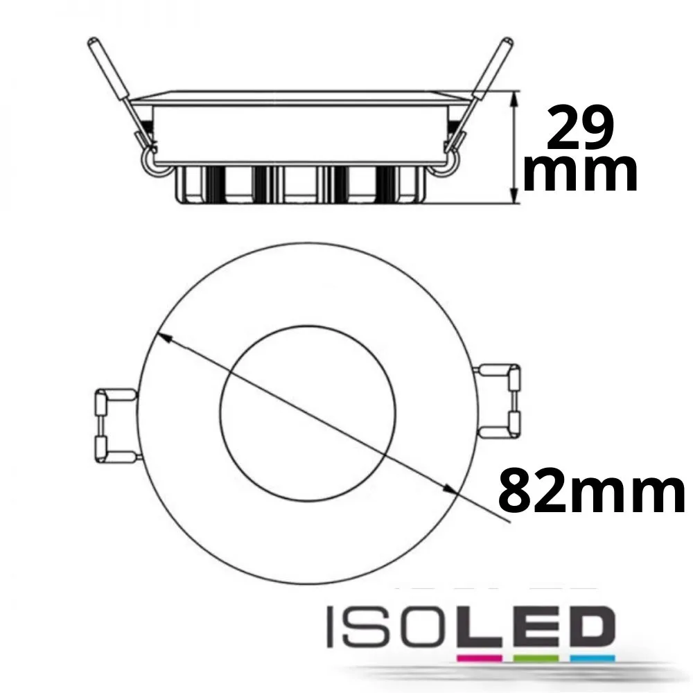 ISOLED LED Einbaustrahler PC68 IP44 Pic_2