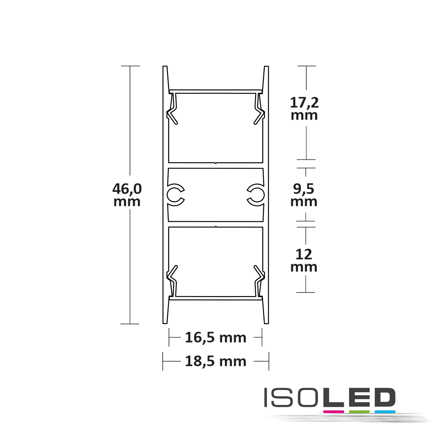 ISOLED LED Aufbauleuchtenprofil HIDE DOUBLE Pic_1