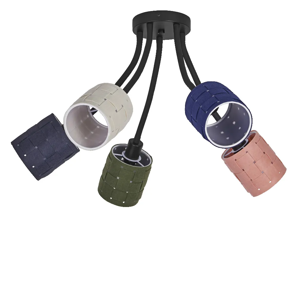 Ledvance Decor Felt Weaving Cans Ceiling 5XE14 Multicolor Pic_2