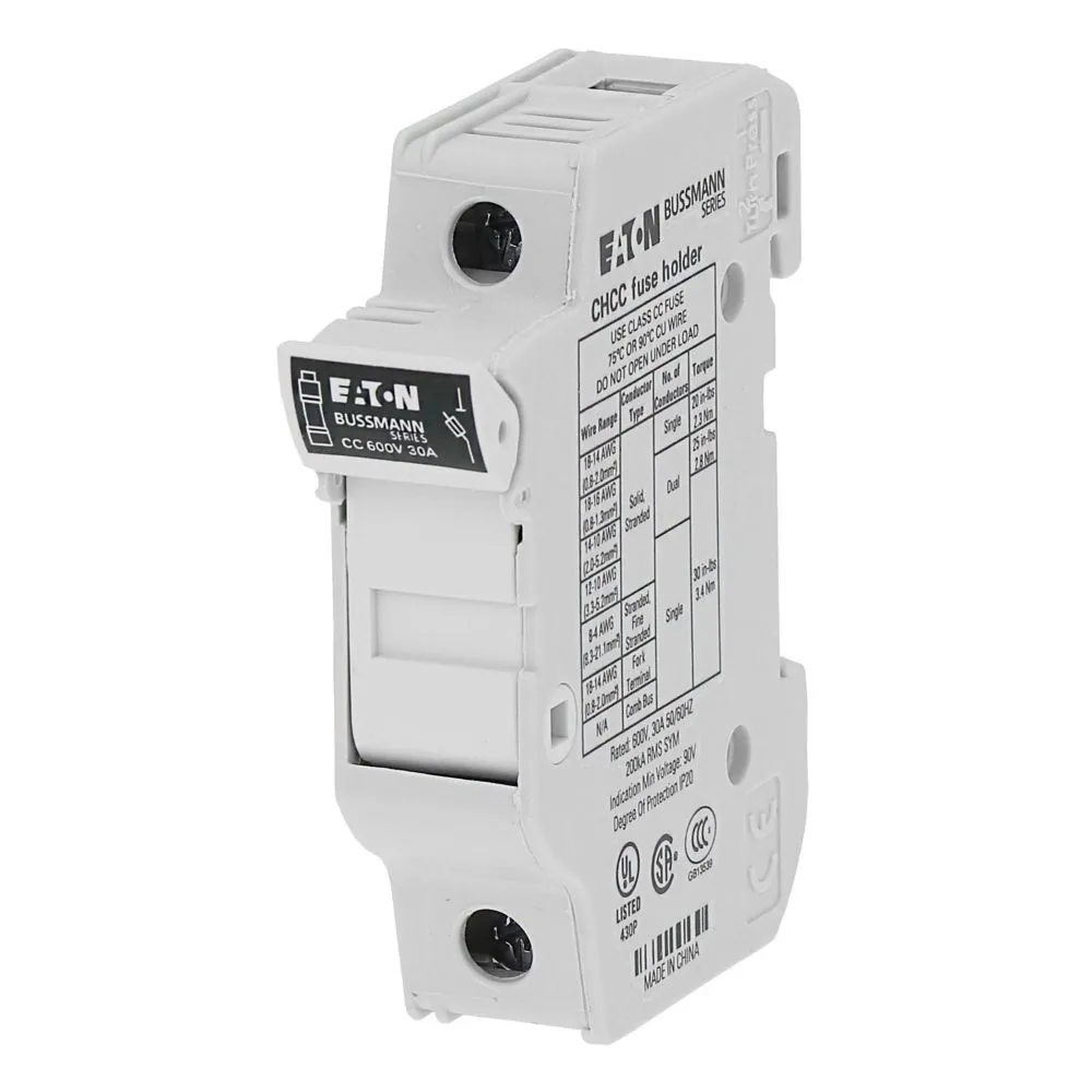 Eaton Electric 1Pole 30A 600V MFH For 10X38 Class CC Pic_2