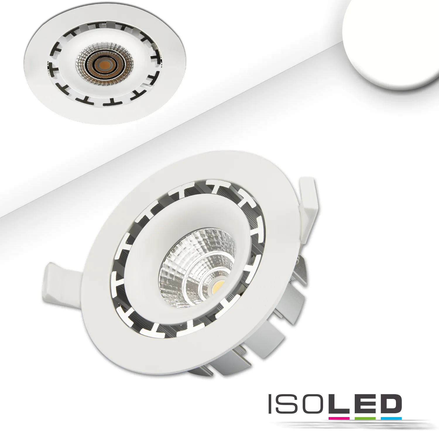 ISOLED LED Einbaustrahler COB, weiß Pic_1