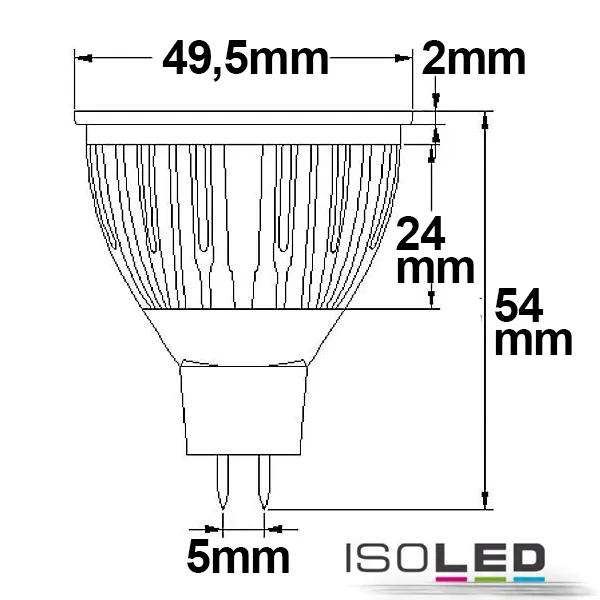 ISOLED MR16 LED Strahler 5,5W COB Pic_2