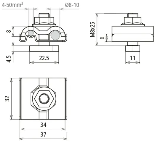 Dehn + Söhne UEK 8.10 AQ4 50 HKSM8X25 V2A Pic_1