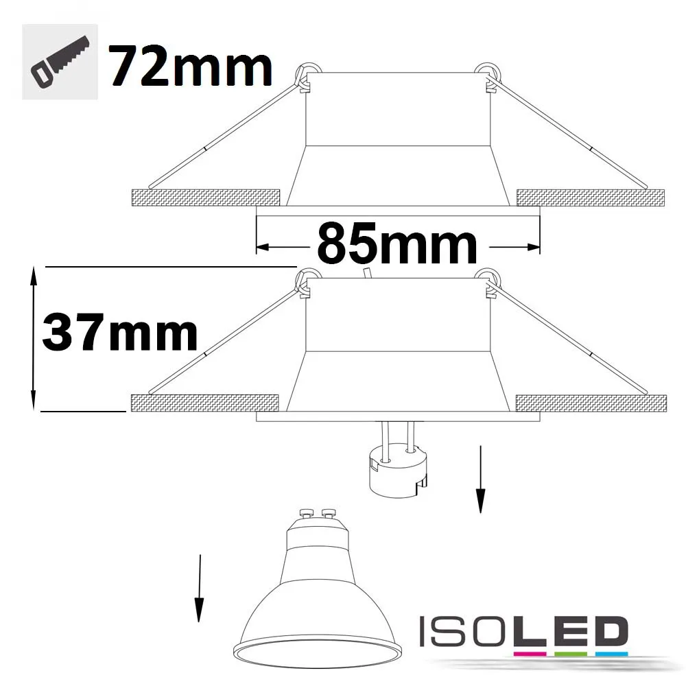 ISOLED Einbaurahmen rückversetzt rund Pic_2