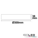 LED Deckenleuchte schwarz, 24W, rund