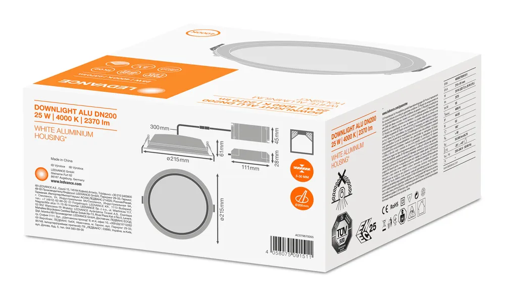 Ledvance DL ALU DN 200 25 W 4000 K IP44/IP20 WT Pic_7