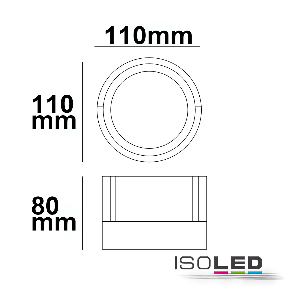 ISOLED LED Wandleuchte rund 6W, IP54 Pic_1