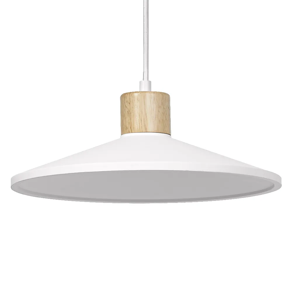 Ledvance Decor Plaster Wood Pendant 320 mm E27 White Pic_1