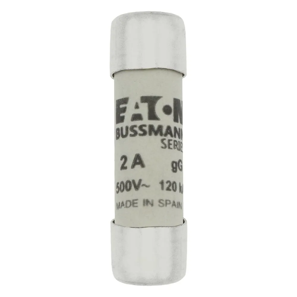 Eaton Electric CYLINDRICAL FUSE 10 x 38 2A GG 500V AC Pic_1