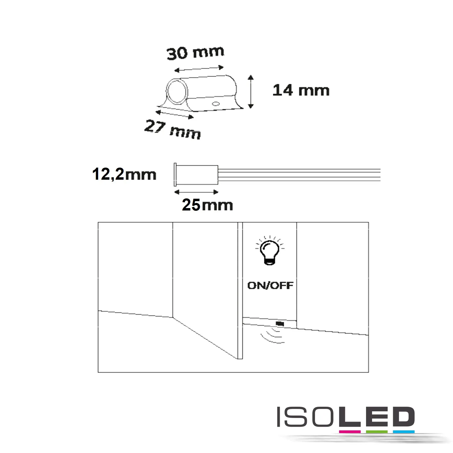 ISOLED MiniAMP Kontakt-SENSOR rund Pic_2