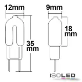 G4 LED 1,2W, warmweiß