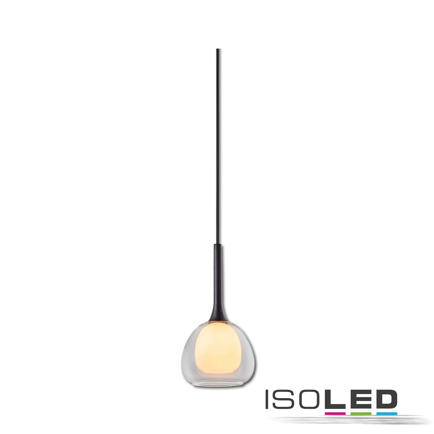 ISOLED Pendelleuchte, clear/white Glas, E14 Pic_1