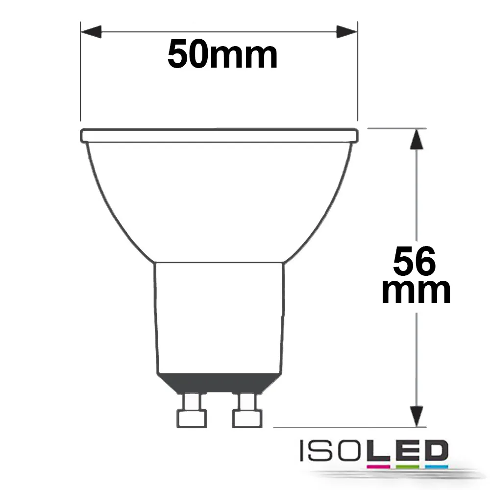 ISOLED GU10 LED Strahler 5W, 45° Pic_1