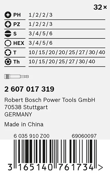 Bosch 32 tlg. Schrauberbit-Set Pic_1