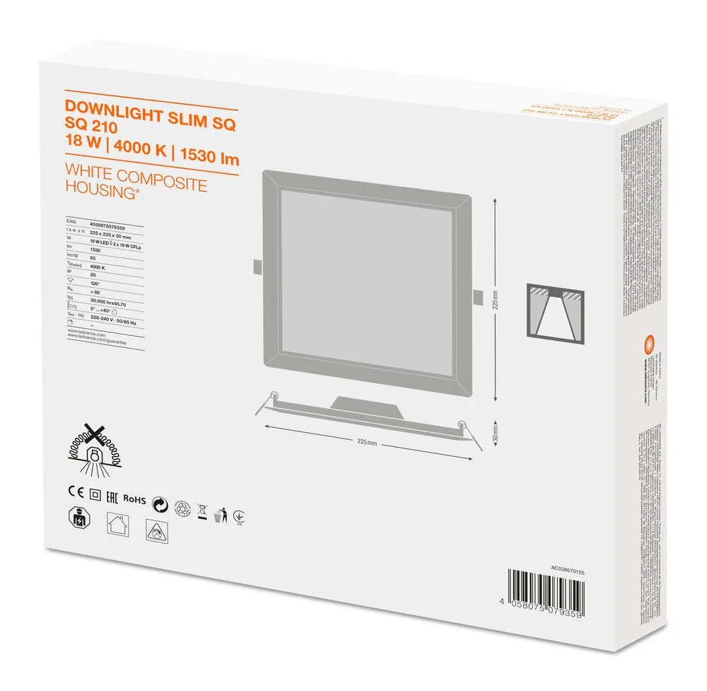 Ledvance DL SLIM SQ 210 18 W 4000 K WT Pic_6