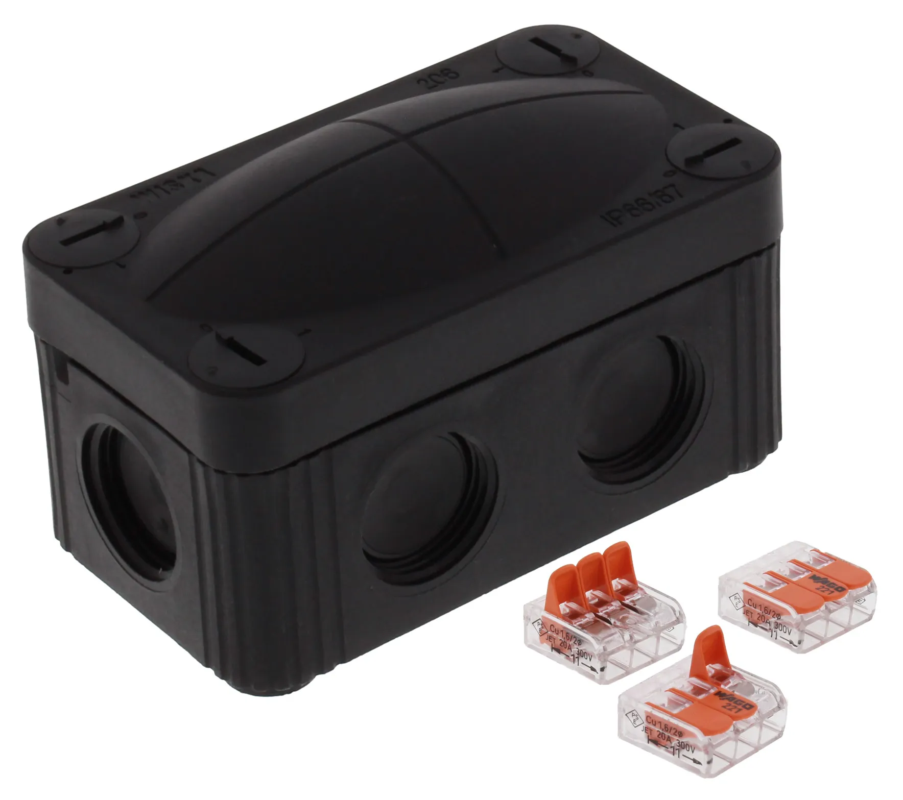 Wiska COMBI 206 BK / 3xWAGO 221-413 Pic_1
