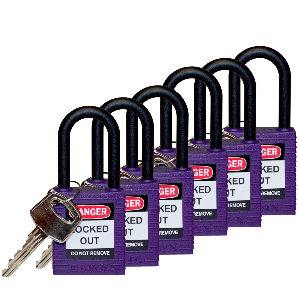 Brady SFTY PADLOCK NYLON 38MM SHA PURPLE 6/PAC Pic_1