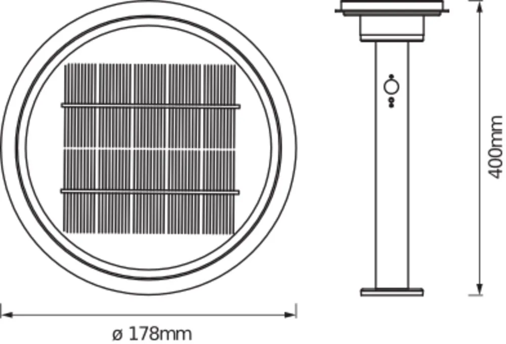 Ledvance ENDURA Style Solar 40cm Post Sensor Double Circle Pic_3