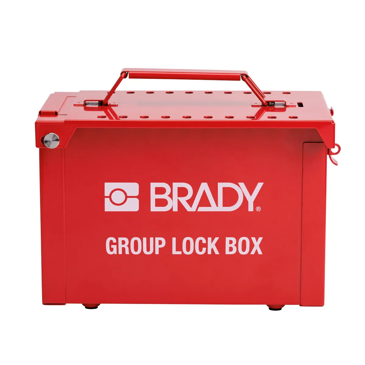 Brady KIT, METAL STORAGE LOCKBOX, LARGE, RED Pic_1
