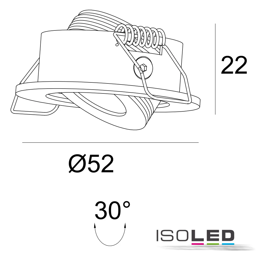 ISOLED LED Einbauleuchte MiniAMP weiß Pic_1