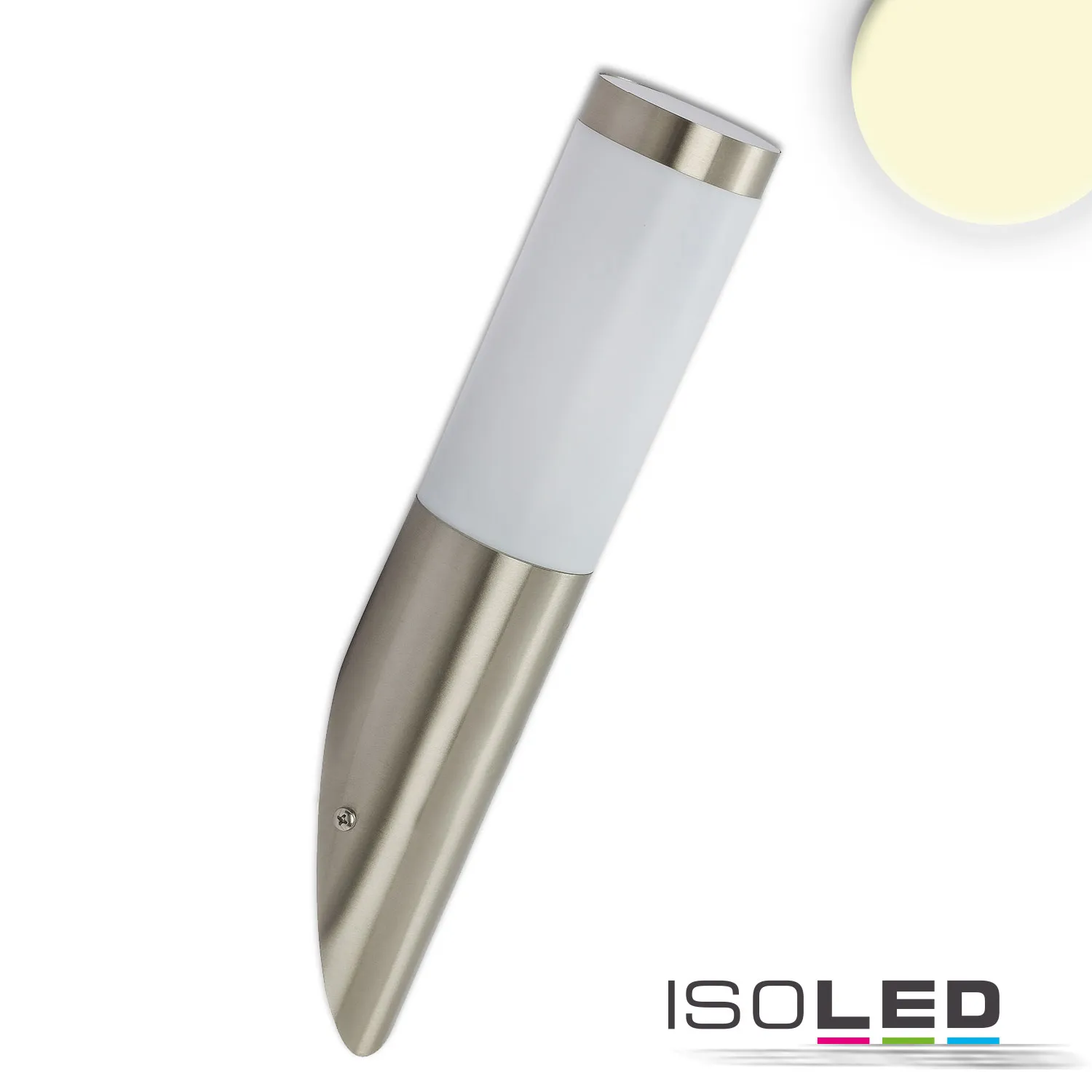 ISOLED Wandleuchte edelstahl, IP44, warmweiß Pic_1