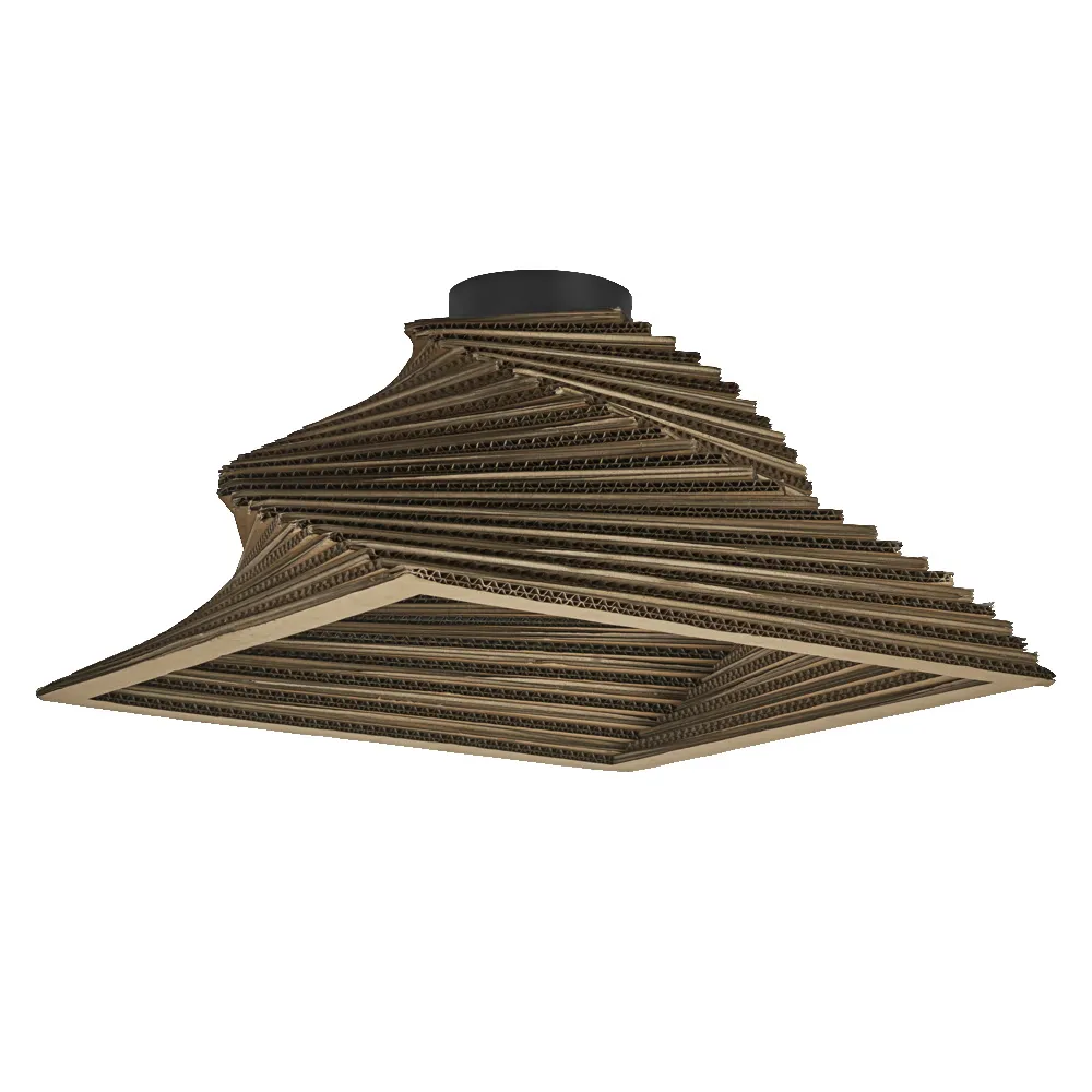 Ledvance Decor Cardboard Square Ceiling Turn E27 Brown Pic_1