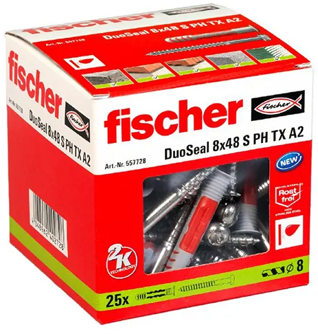 Fischer fischer DUOSEAL 8x48 S DÜBEL/SCHRAUBE A2 Pic_3