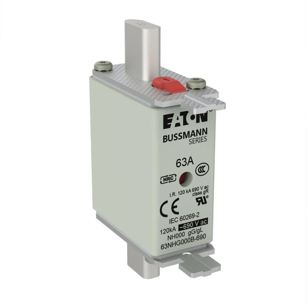 Eaton Electric NH-SICHERUNG 63 A 690 V GRÖSSE 000 GG MG Pic_2
