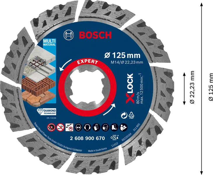 Bosch X-LOCK DIA TS Multi 125x22,23x2,4x1 Pic_1