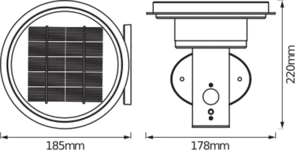 Ledvance ENDURA Style Solar Wall Sensor Double Circle 6W Pic_1