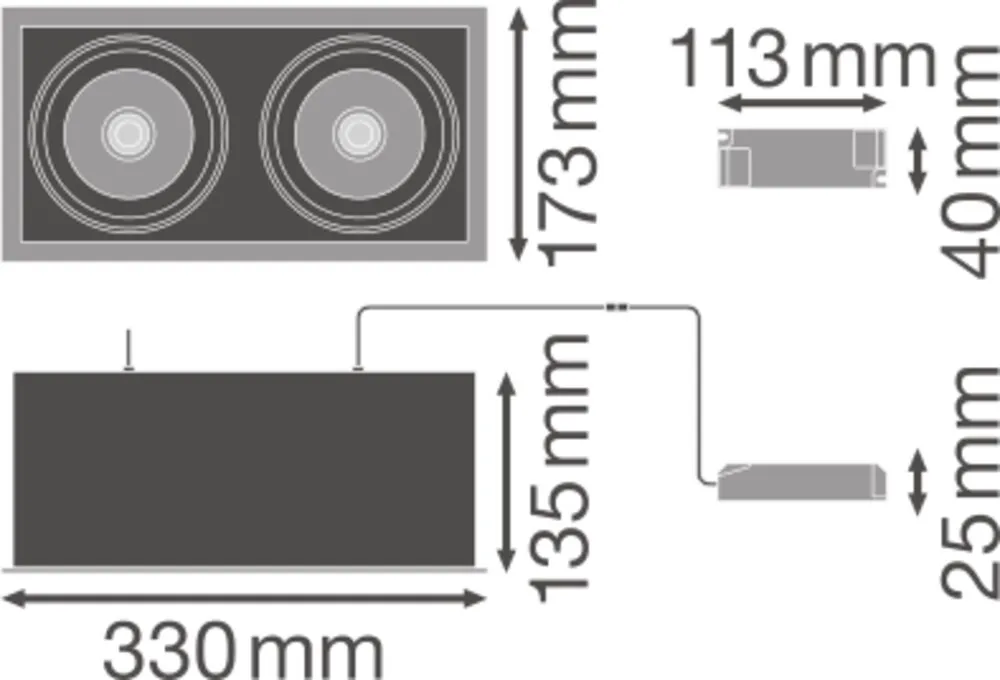 Ledvance SPOT MULTI 2 x 30W 3000K FL WT/BK Pic_4