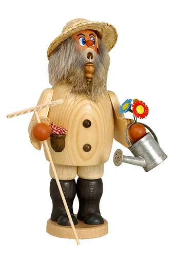 Erzgebirgische Volkskunst Schmidt Räuchermann Gärtner - Höhe 26 cm Pic_1