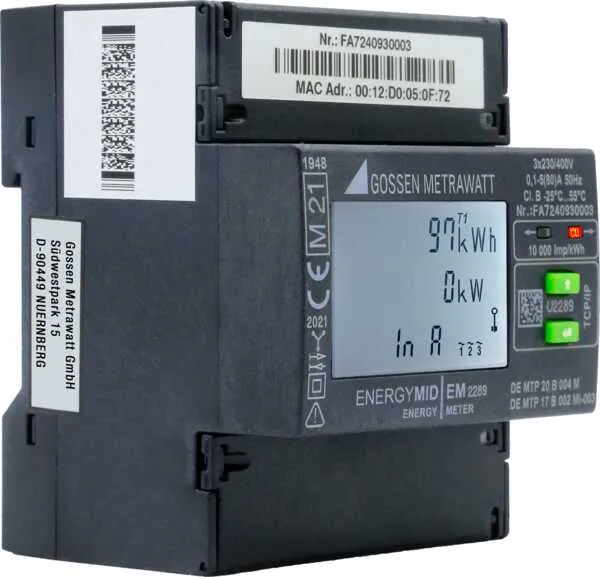 Gossen Metrawatt EM2289, MID, kWh, 4-L, 5(80)A TCP Pic_2