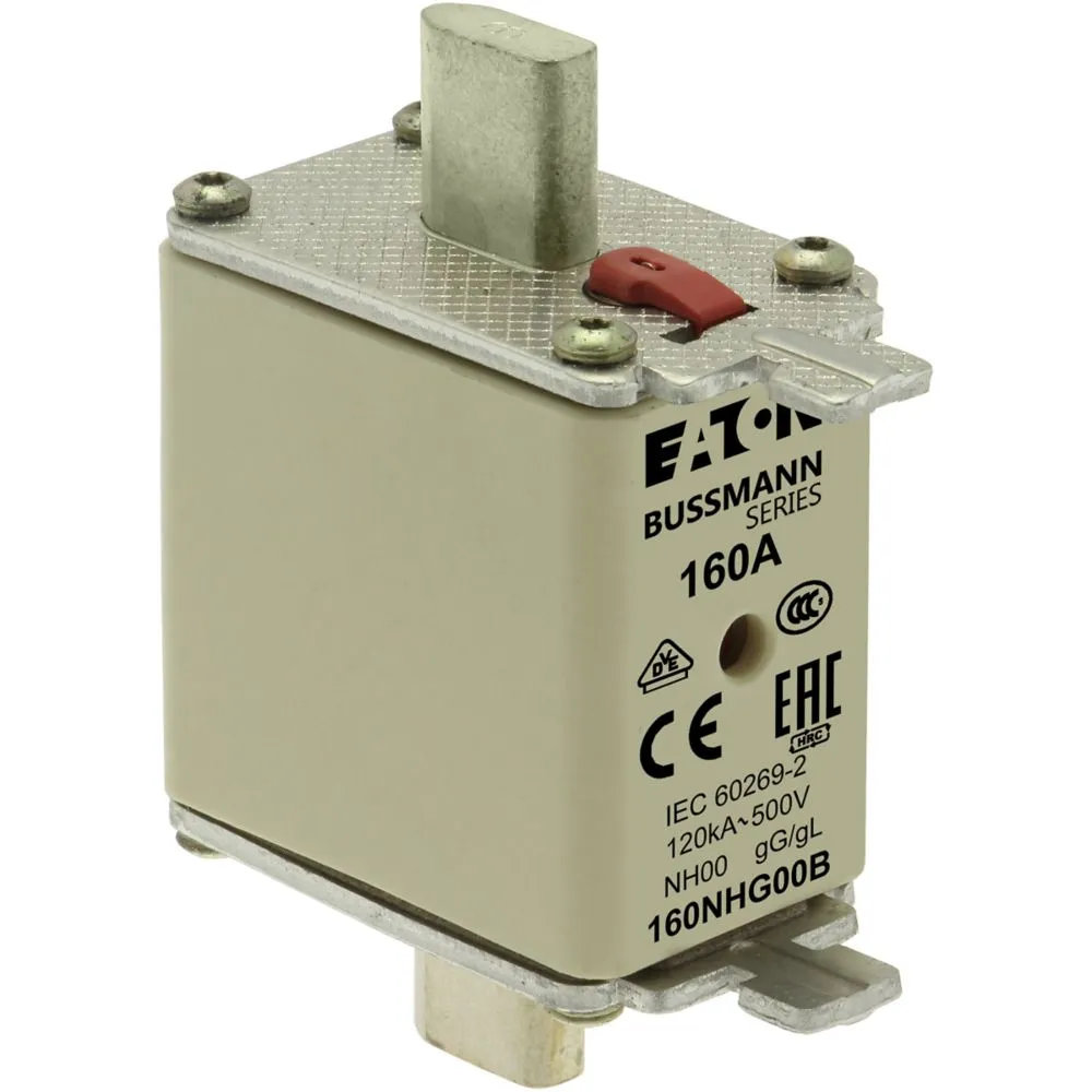 Eaton Electric NH FUSE 160A 500V GL/GG SIZE 00 DUAL IN Pic_1