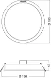 DL IP44 DN 190 18W 830 WT