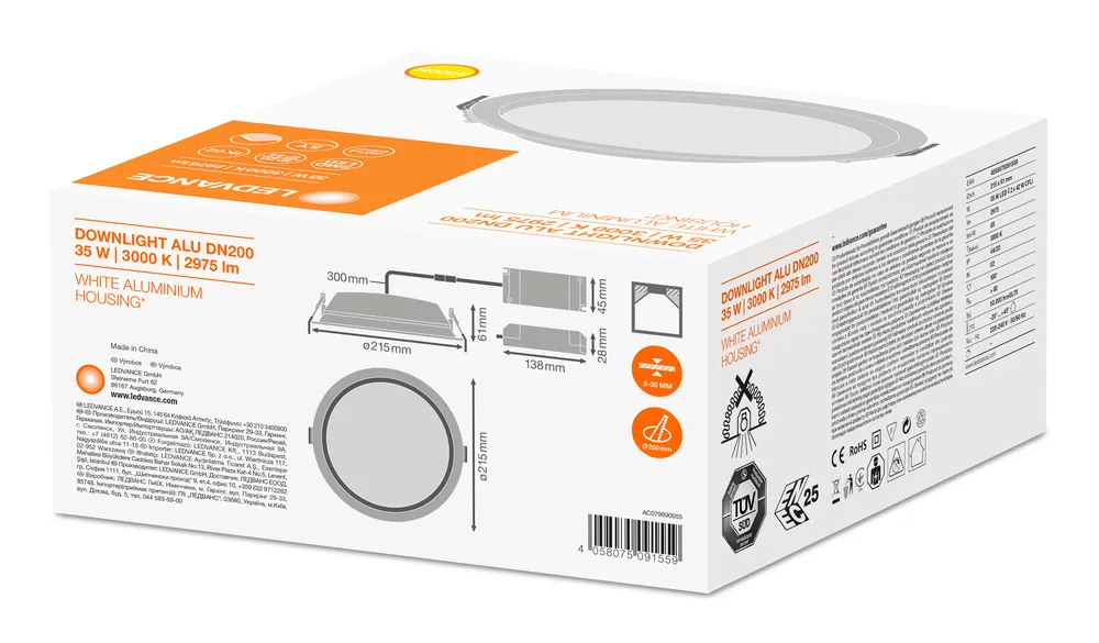 LEDVANCE GMBH DL ALU DN 200 35 W 3000 K IP44/IP20 WT Pic_7