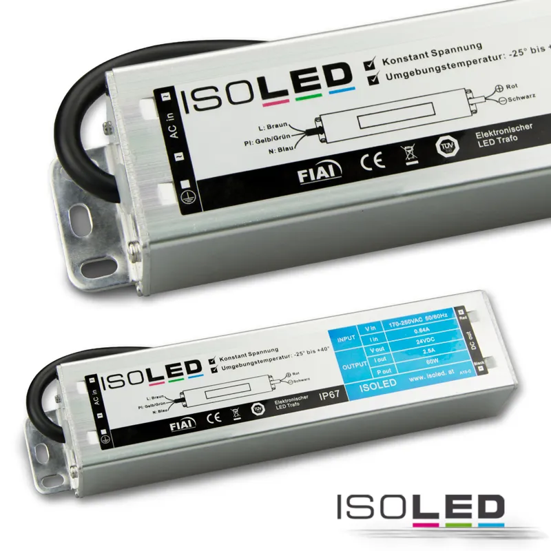 ISOLED LED Trafo 24V/DC, 0-60W, IP66 Pic_1