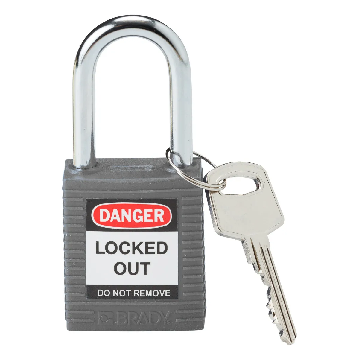 Brady SFTY PADLOCK STEEL 38MM SHA GREY 6/PAC Pic_2