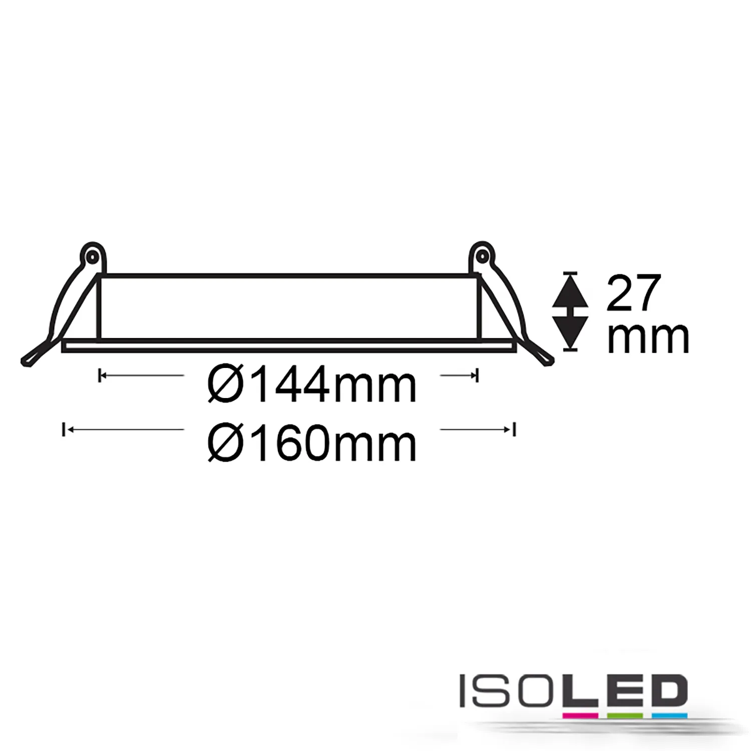 ISOLED Einbaurahmen AR111, rund, flach Pic_2