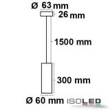 Pendelleuchte 300 GU10, rund, schwarz