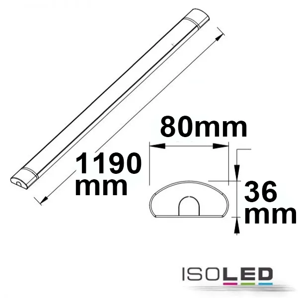 ISOLED LED Aufbauleuchte 40W, IP42, Color Pic_2