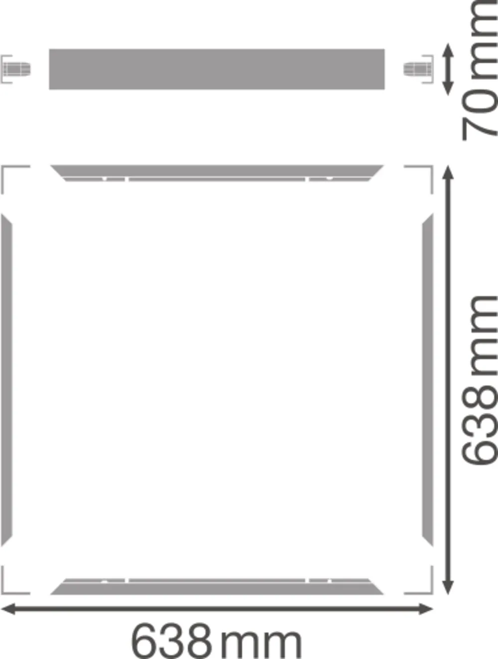 Ledvance PANEL 625 SURFACE MOUNT KIT H70 VAL Pic_1