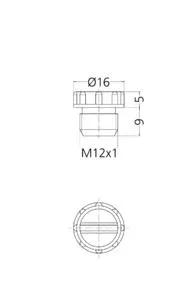 Escha Bauelemente Schraubstopfen M12x1 BK, VPE100 Pic_2