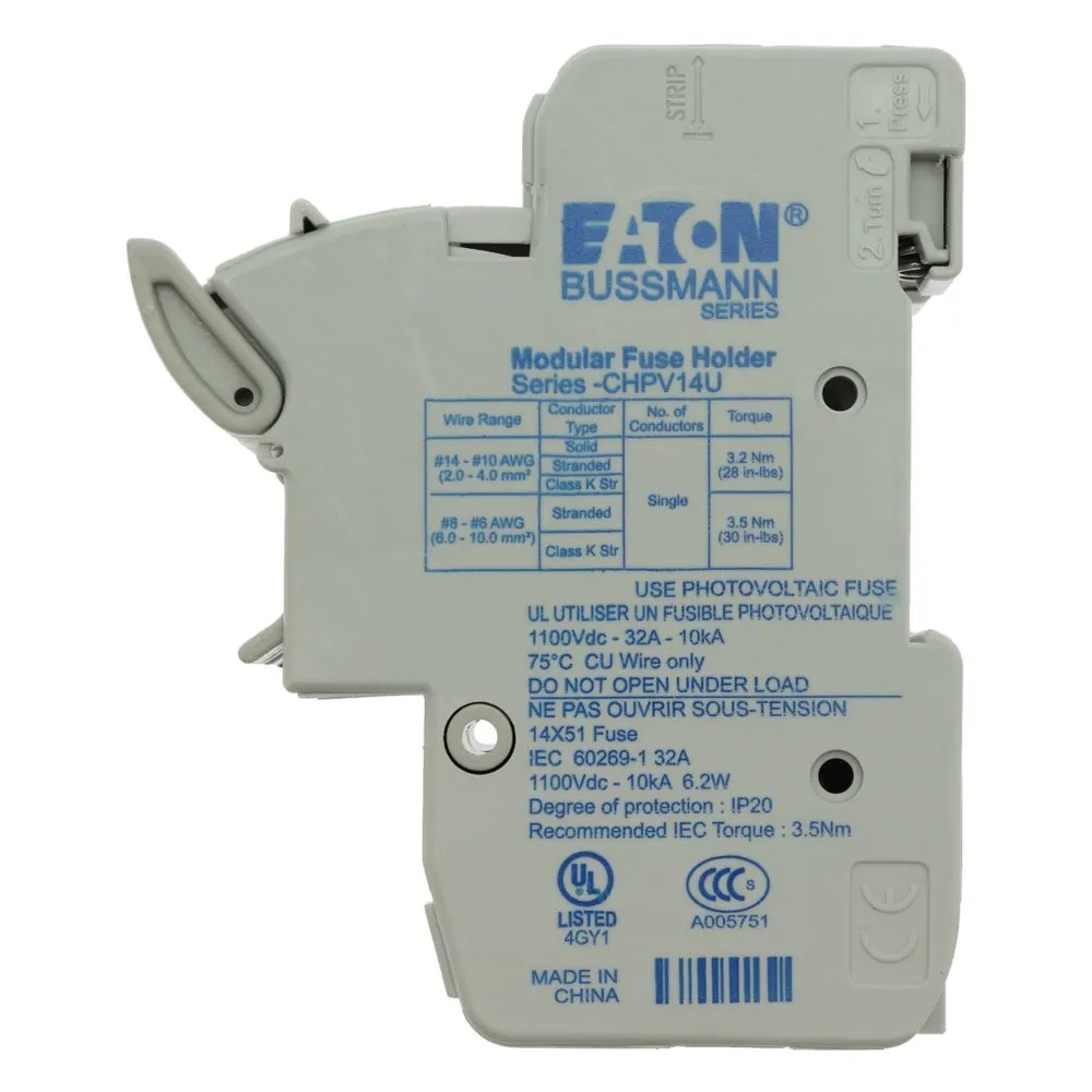 Eaton Electric 2P 14x51 PV Fuse Holder Pic_1