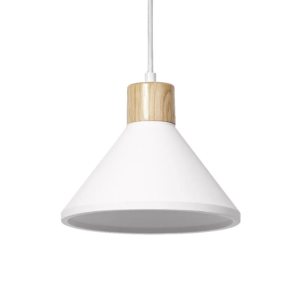 Ledvance Decor Plaster Wood Pendant 220 mm E27 White Pic_1