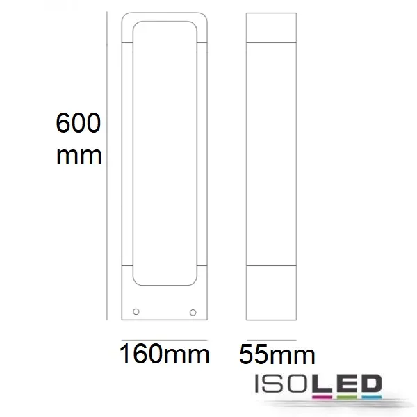 ISOLED LED Wegeleuchte Poller-2, 60cm Pic_3
