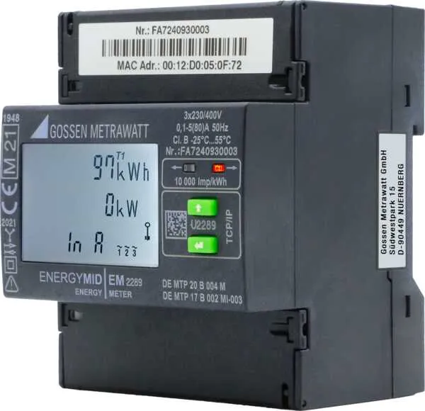 Gossen Metrawatt EM2289, MID, kWh, 4-L, 5(80)A TCP Pic_1