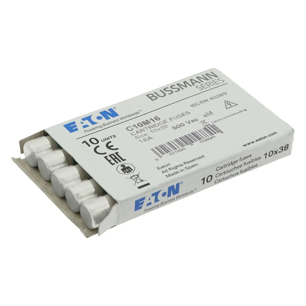 Eaton Electric Zylindrische Sicherung 10 x 38 16A AM 50 Pic_1